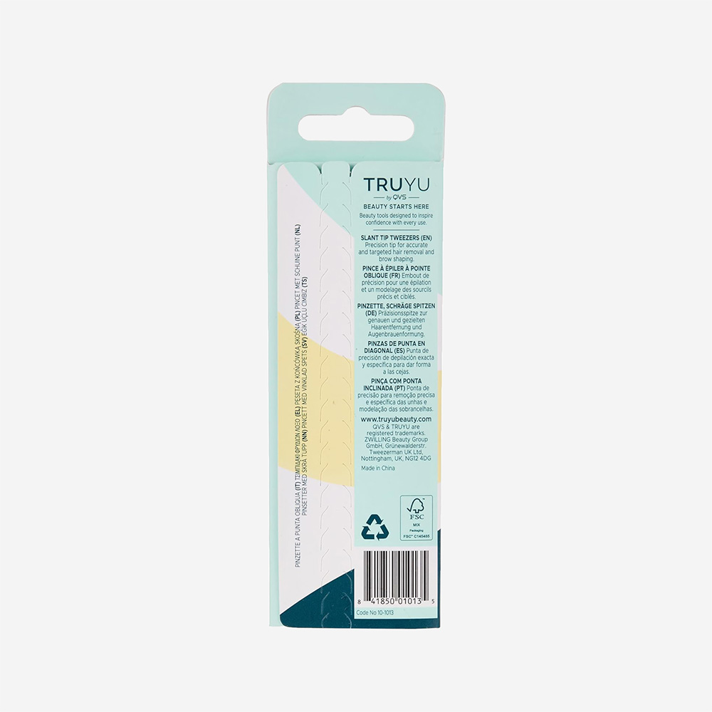 Qvs ( Truyu ) Slant Tip Tweezer (Gold Plated)