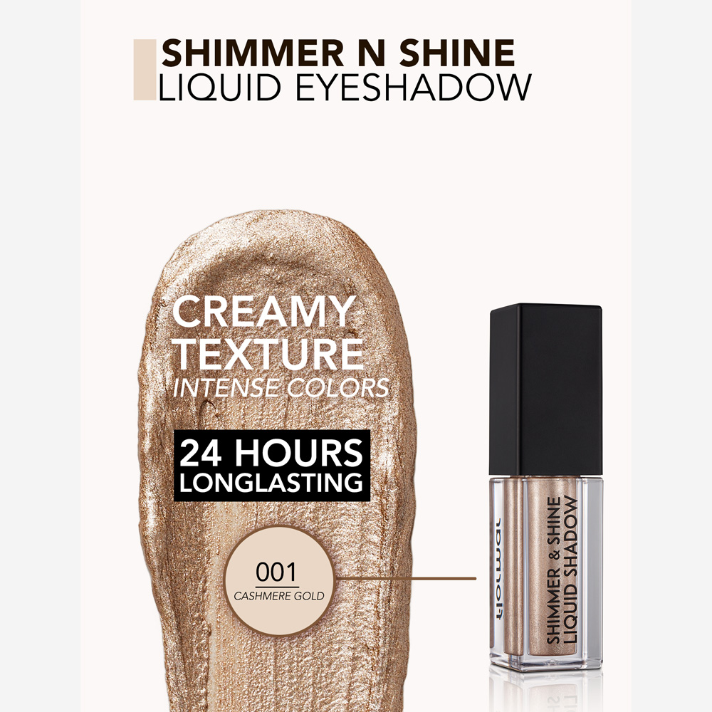 Flormar Shimmer & Shine Liquid Eyeshadow - 01 Cashmere Gold