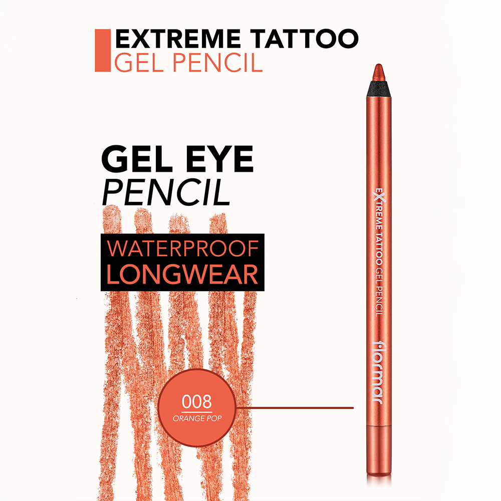 Flormar Extreme Tattoo Gel PCL - 08 Orange Pop