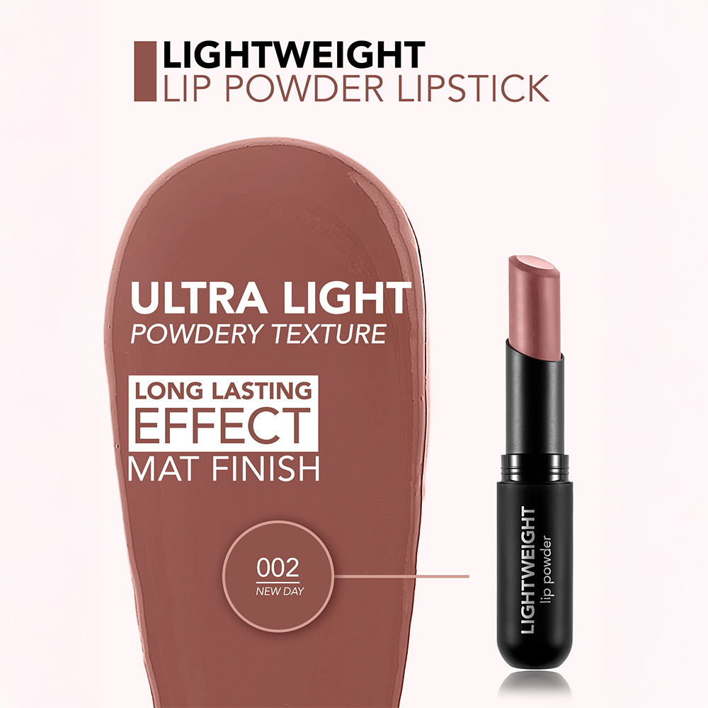 Flormar Light Weight Lip Powder LipStick 002 New Day