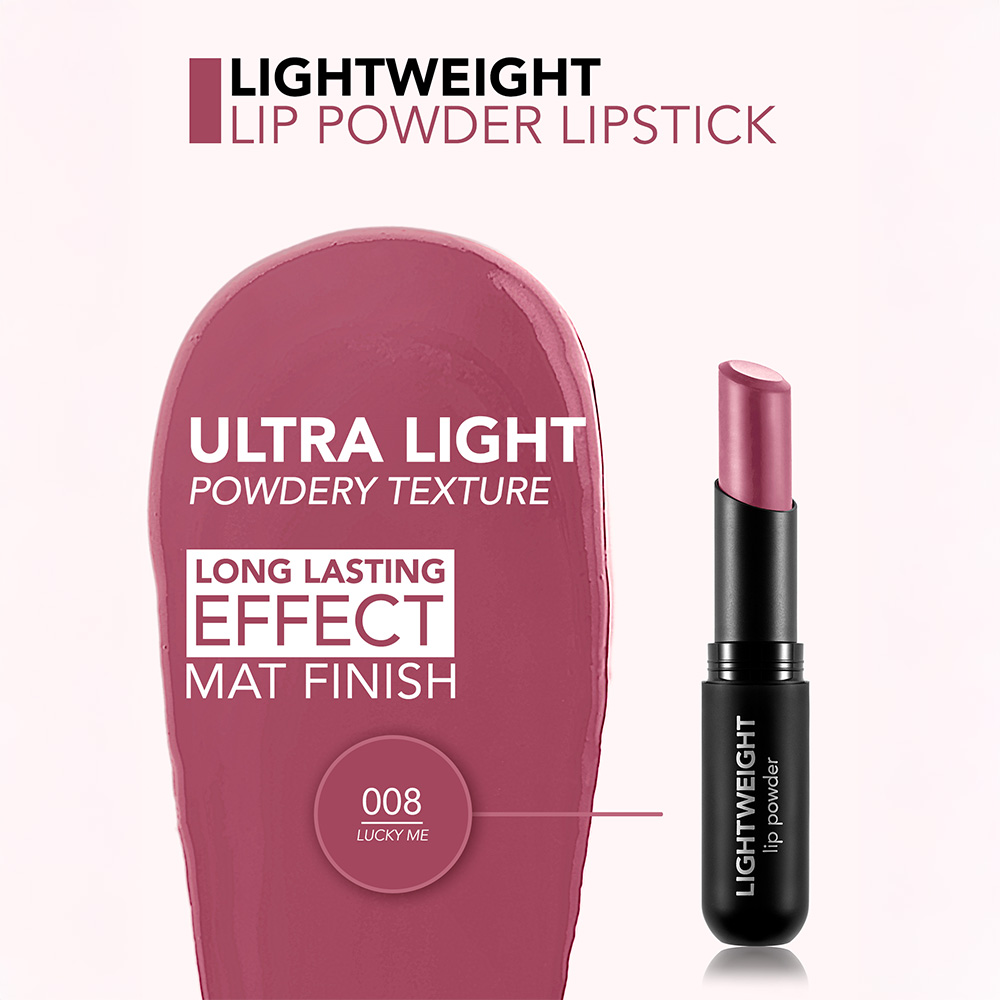 Flormar Light Weight Lip Powder LipStick 008 Lucky Me