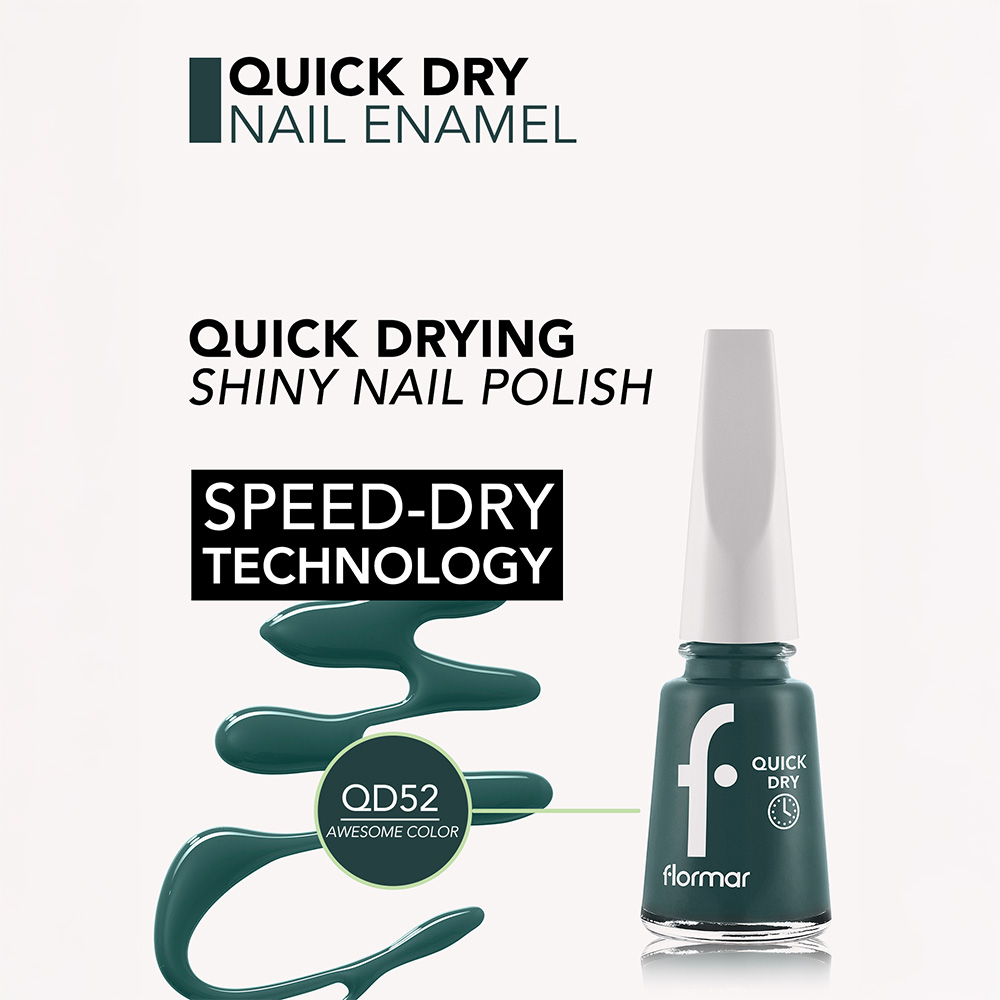 Flormar Quick Dry Nail Enamel - 52 Awesome Color