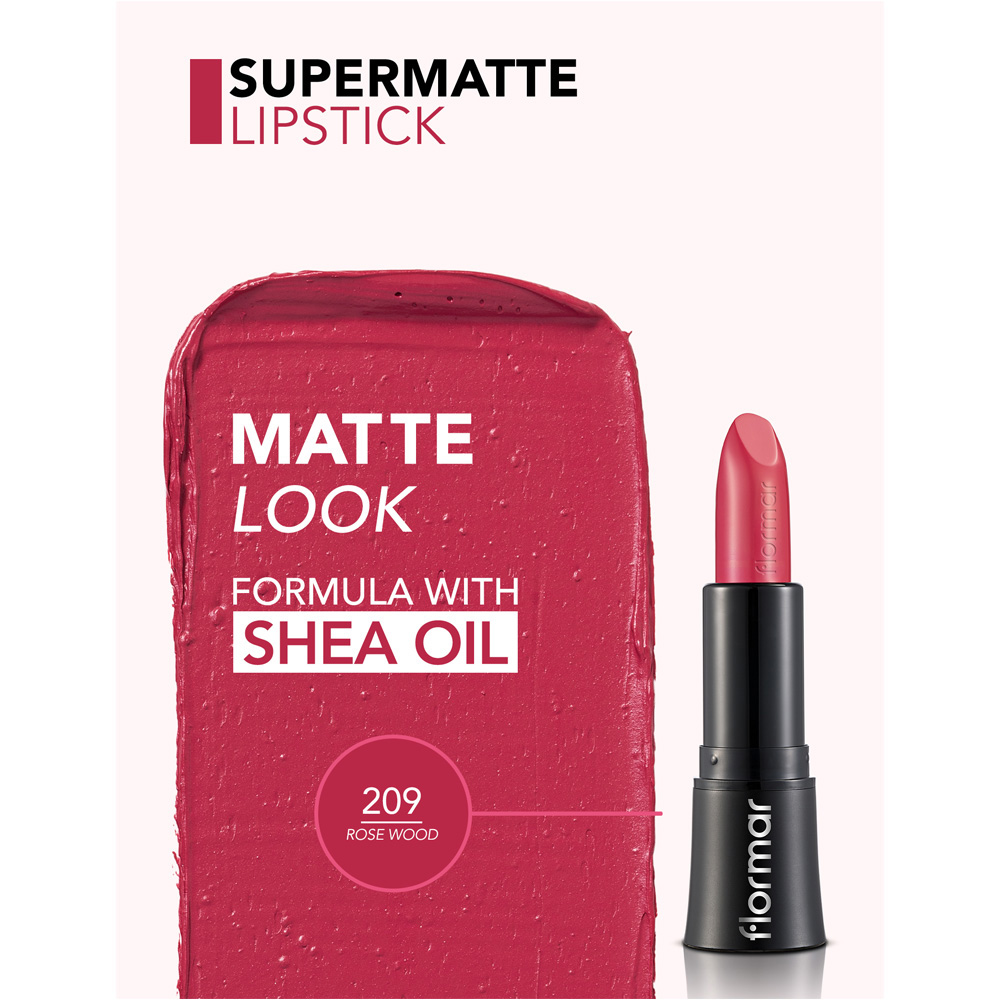 Flormar Supermatte Lipstick - 209 Rose Wood