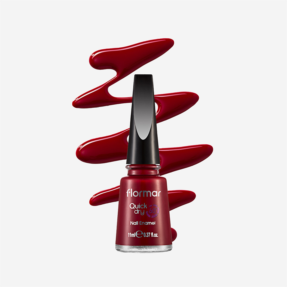 Flormar Quick Dry Nail Enamel - Qd06 Fiery Red