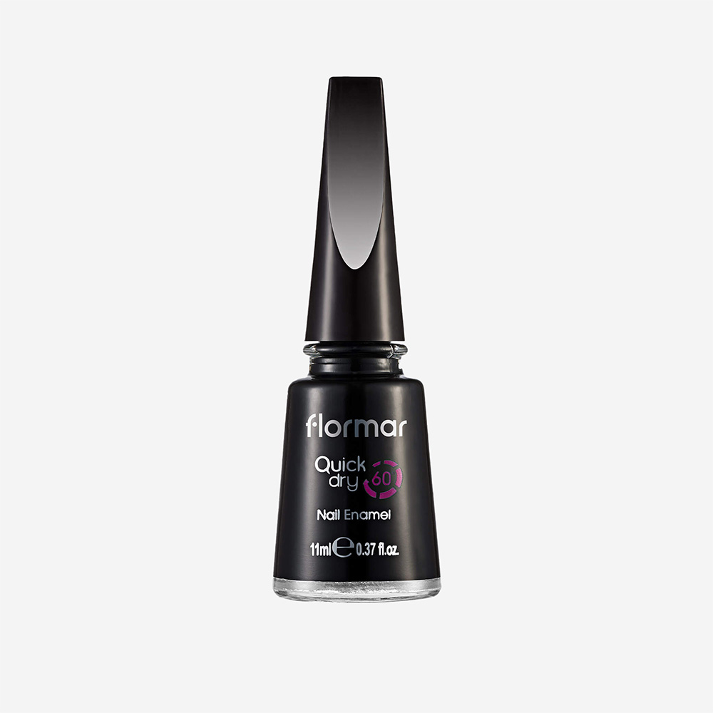 Flormar Quick Dry Nail Enamel - Qd10 Black Minimalism