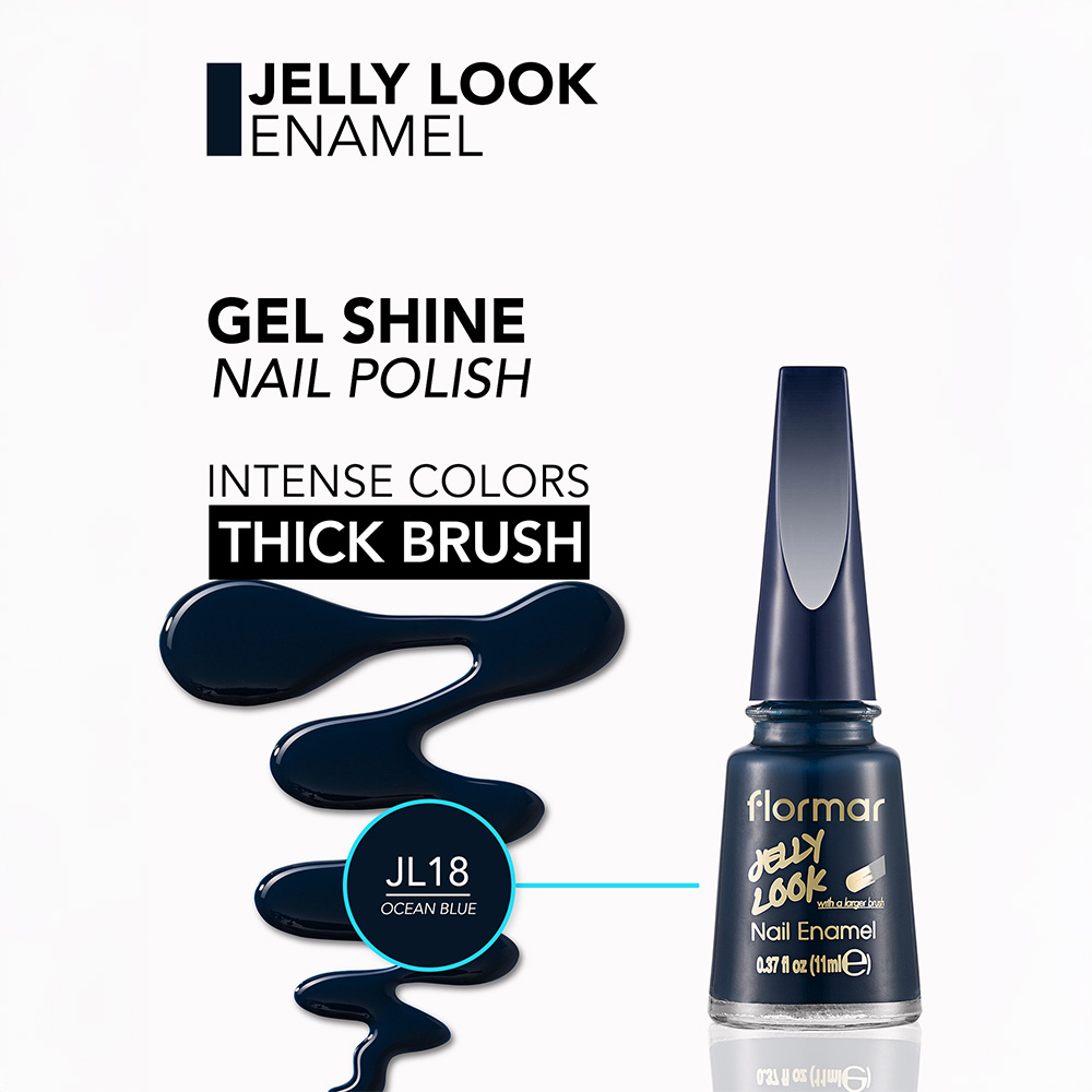 Flormar Jelly Look Nail Enamel - JL18 Ocean Blue