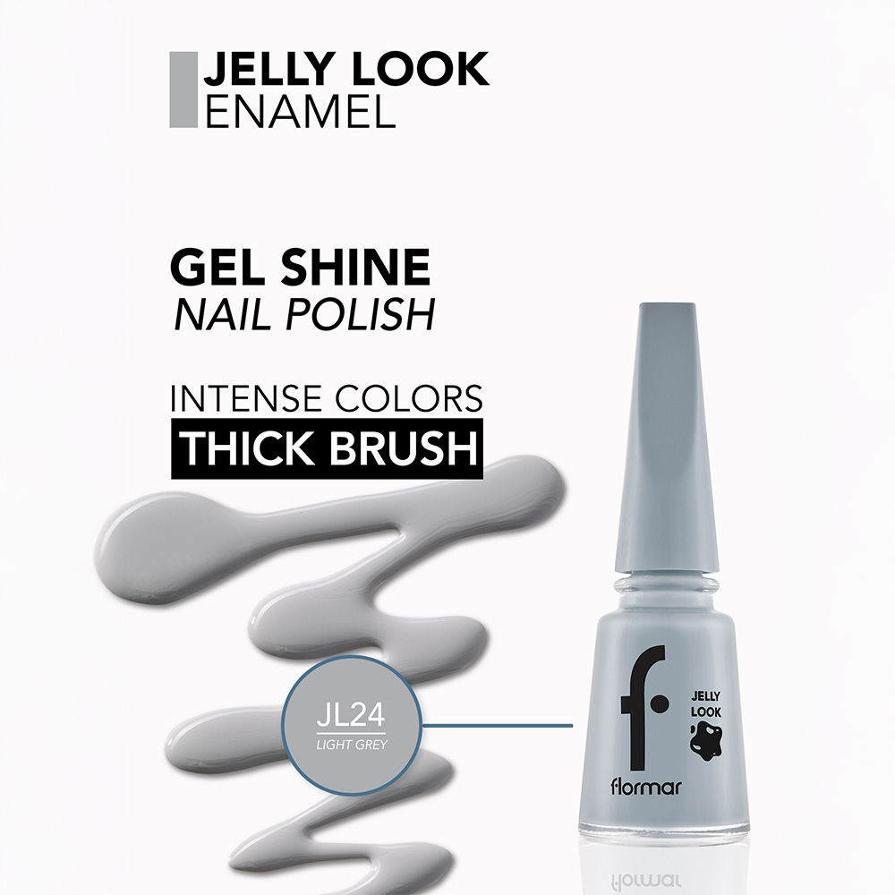 Flormar Jelly Look Nail Enamel - Jl24 Light Grey