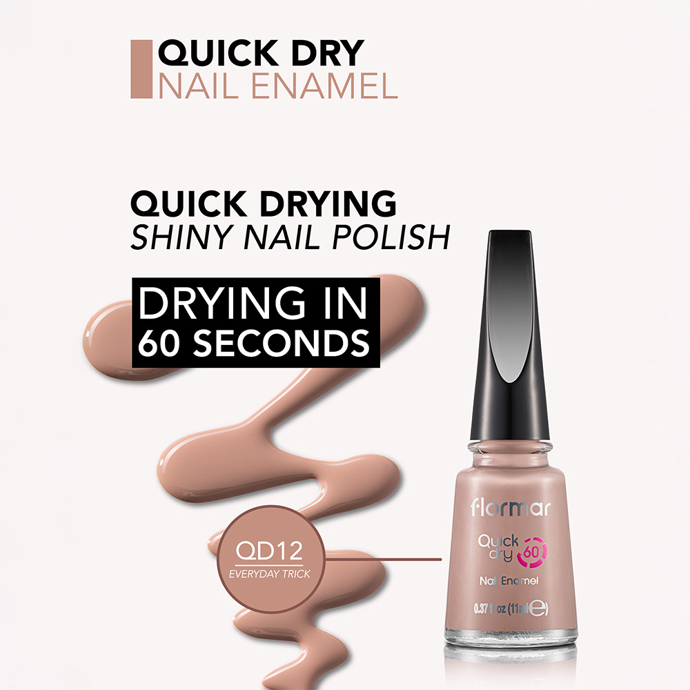Flormar Quick Dry Nail Enamel - Qd12 Everyday Trick