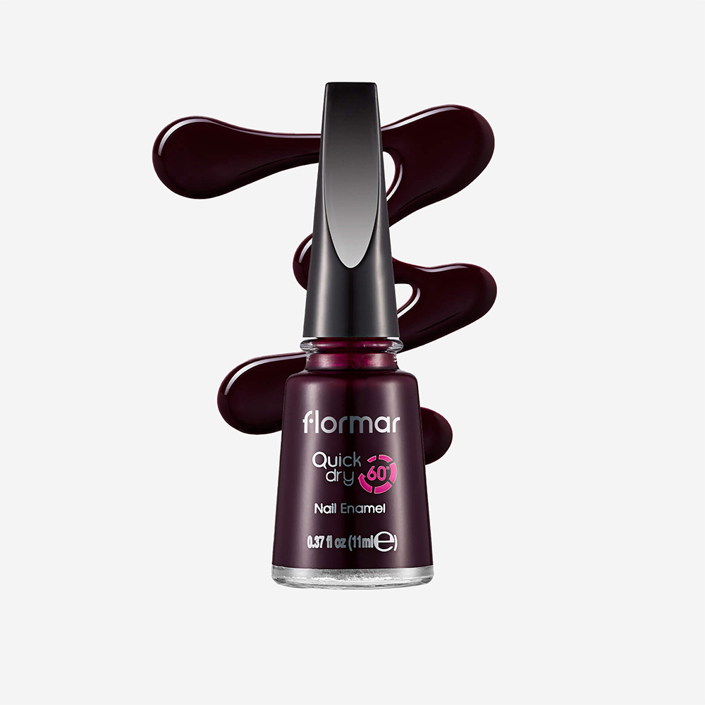 Flormar Quick Dry Nail Enamel - Qd21 Blackstar Red