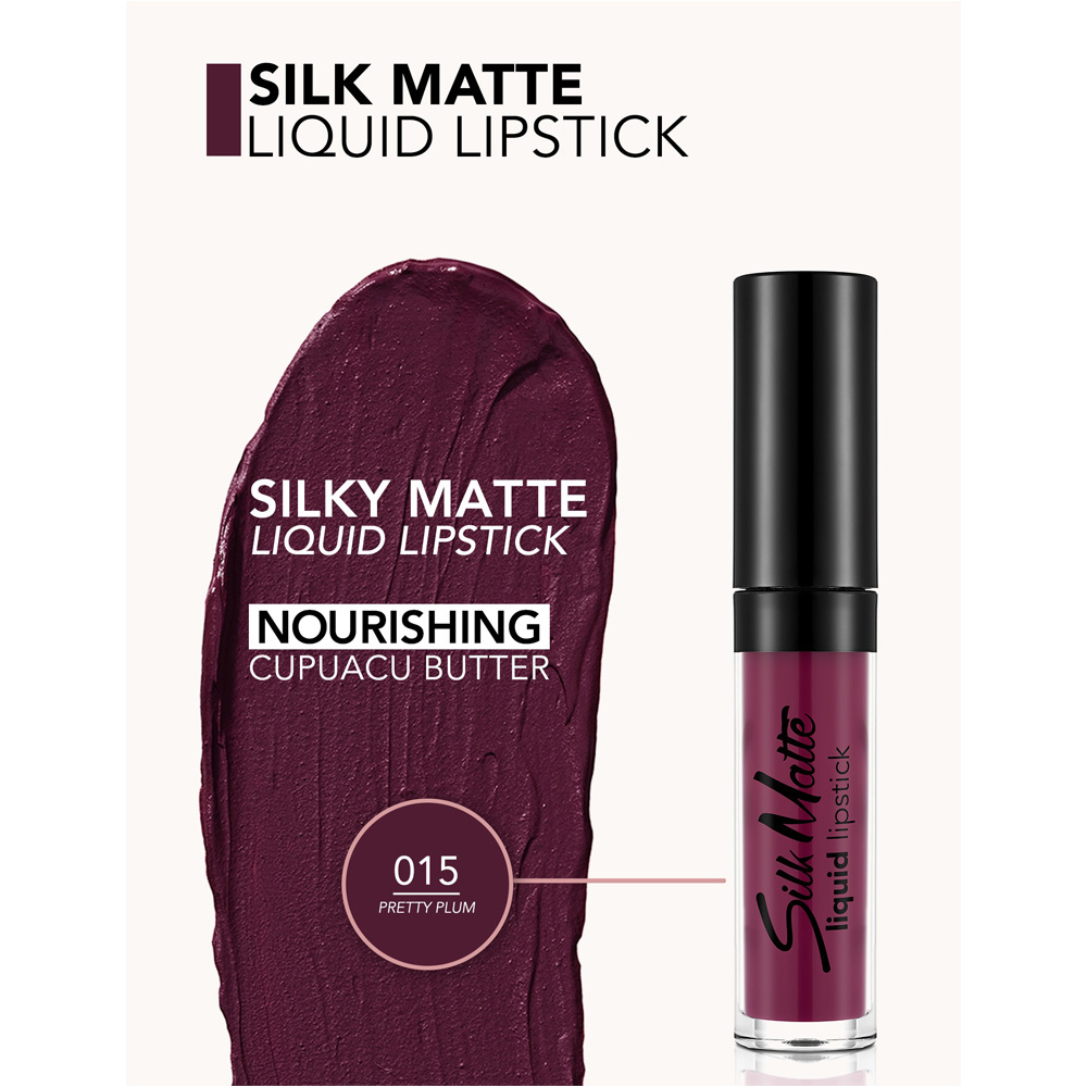 Flormar Silk Matte Liquid Lipstick - 15 Pretty Plum