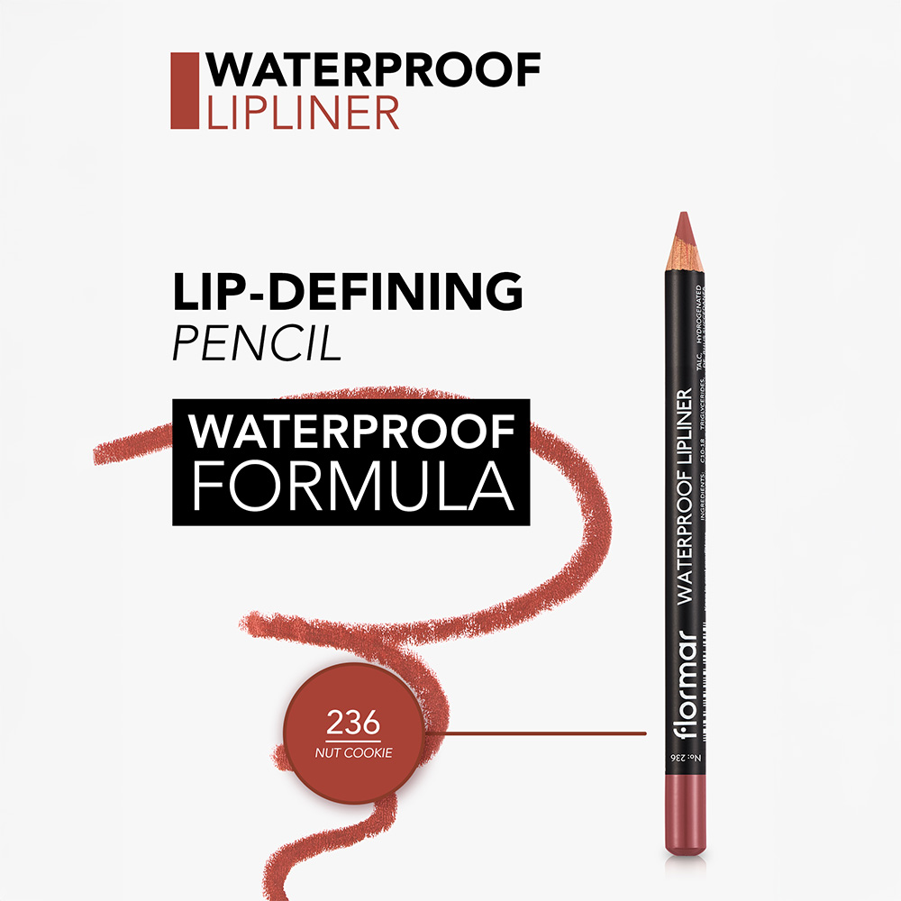 Flormar Waterproof Lipliner Pencil - 236 Nut Cookie