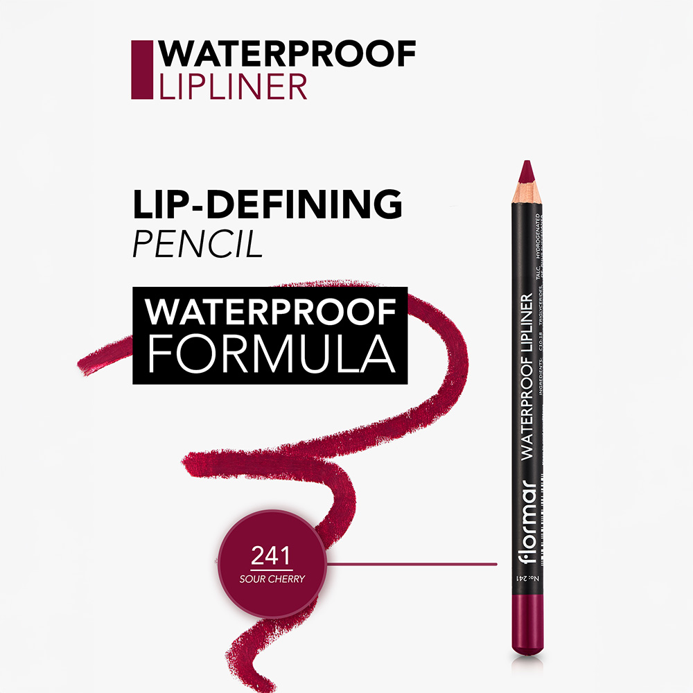Flormar Waterproof Lipliner Pencil - 241 Sour Cherry