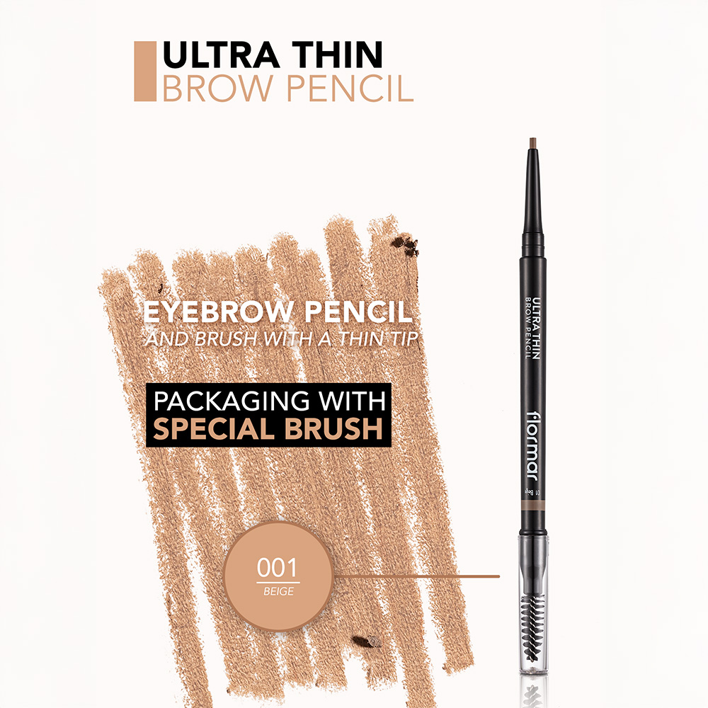 Flormar Ultra Thin Brow Pencil - 01 Beige