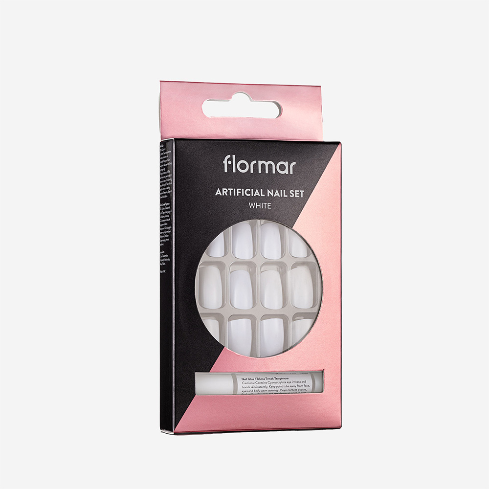 Flormar Artificial Nail Set - 02 White