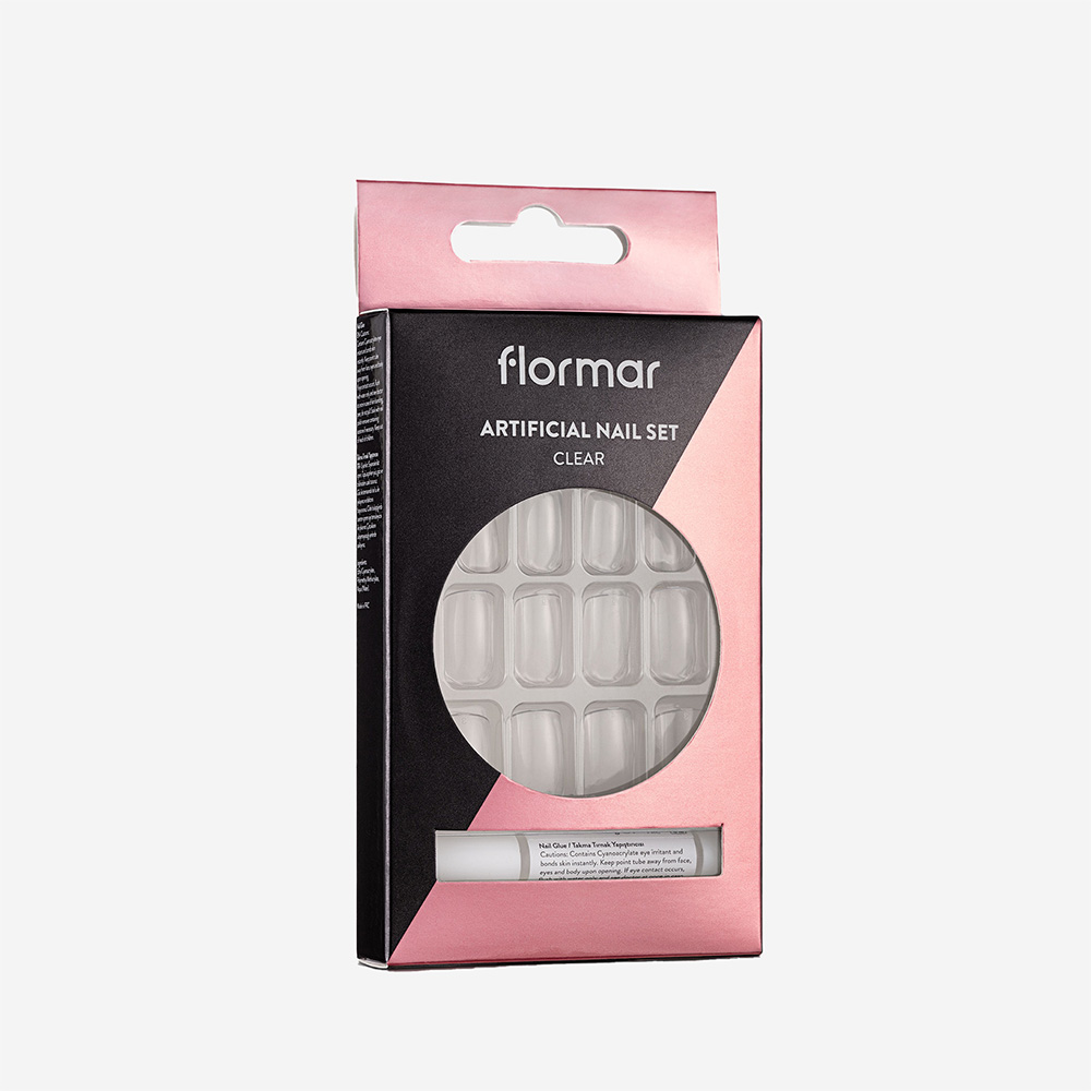 Flormar Artificial Nail Set - 01 Clear