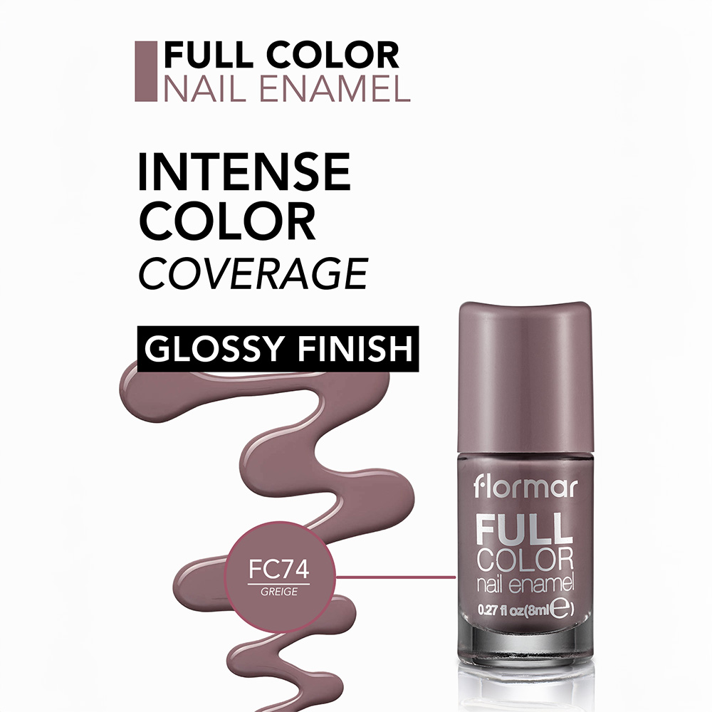 Flormar Full Color Nail Enamel - FC74 Greige