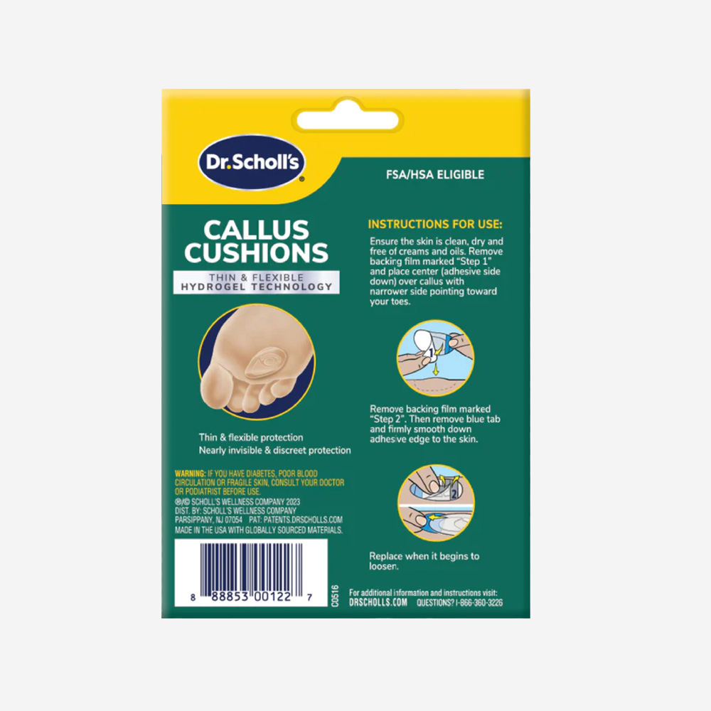 Dr. Scholl's DuraGel Callus Cushion Immediate & All Day Pain Relief 5ct