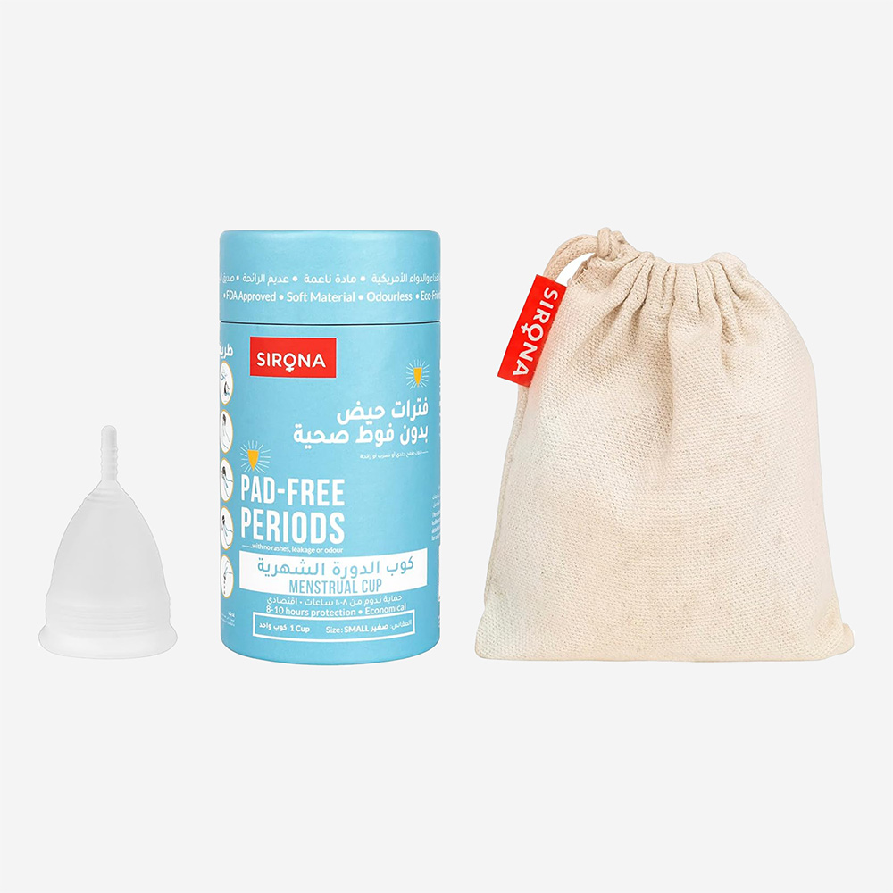 Sirona Reusable Menstrual Cup For Women, With Pouch