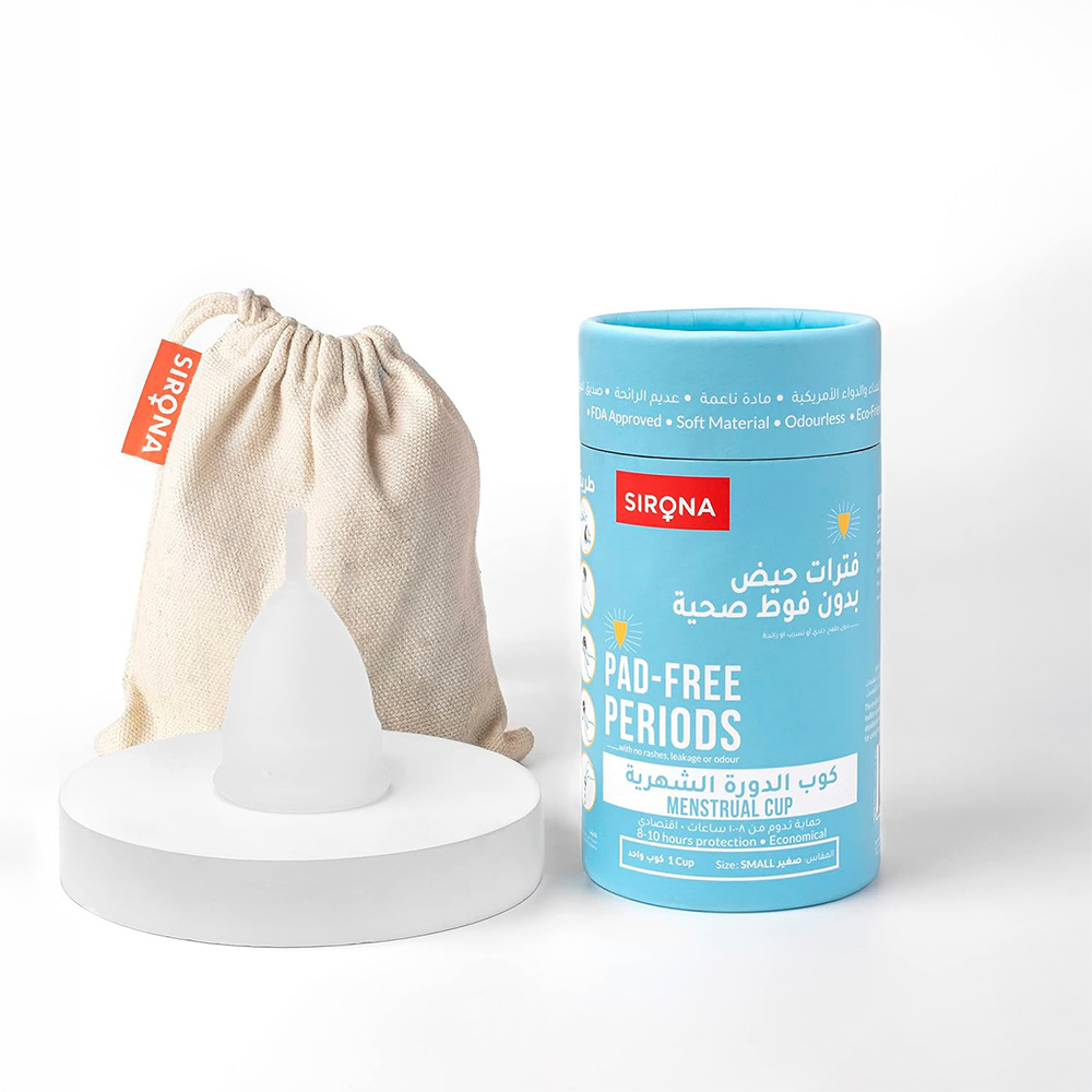 Sirona Reusable Menstrual Cup For Women, With Pouch