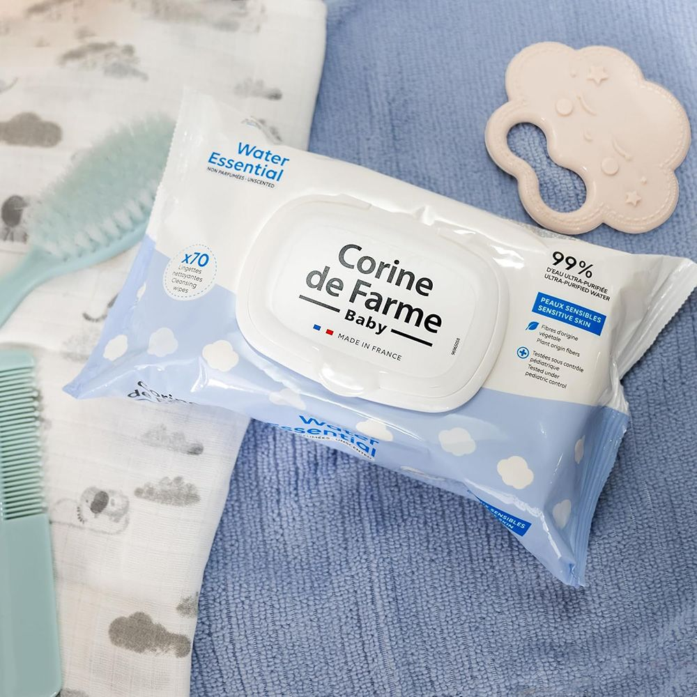 Corine De Farme - Baby Water Essential Wipes 70's