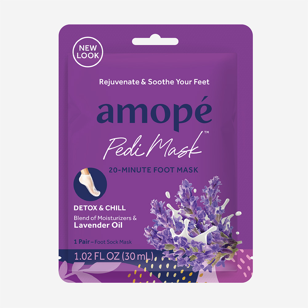Dr. Scholl's Amope Pedi Mask 20-Minute Foot Mask - Lavander Oil 30ML