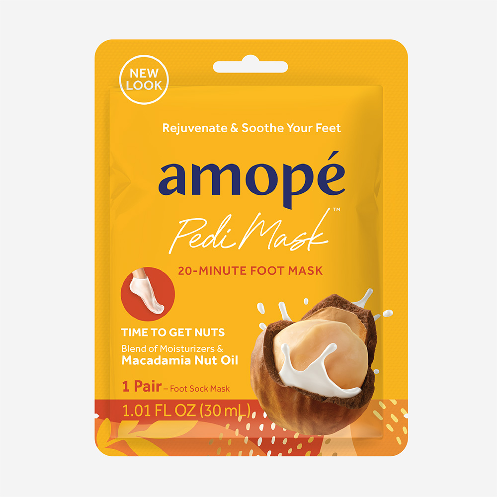 Dr. Scholl's Amope Pedi Mask 20-Minute Foot Mask -Macadamia Nut Oil 30Ml