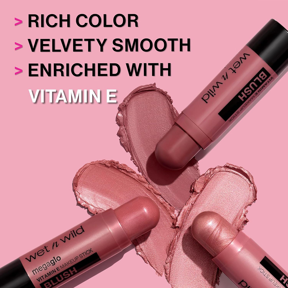 Mega Glo vitamin and Make-up Stick blush