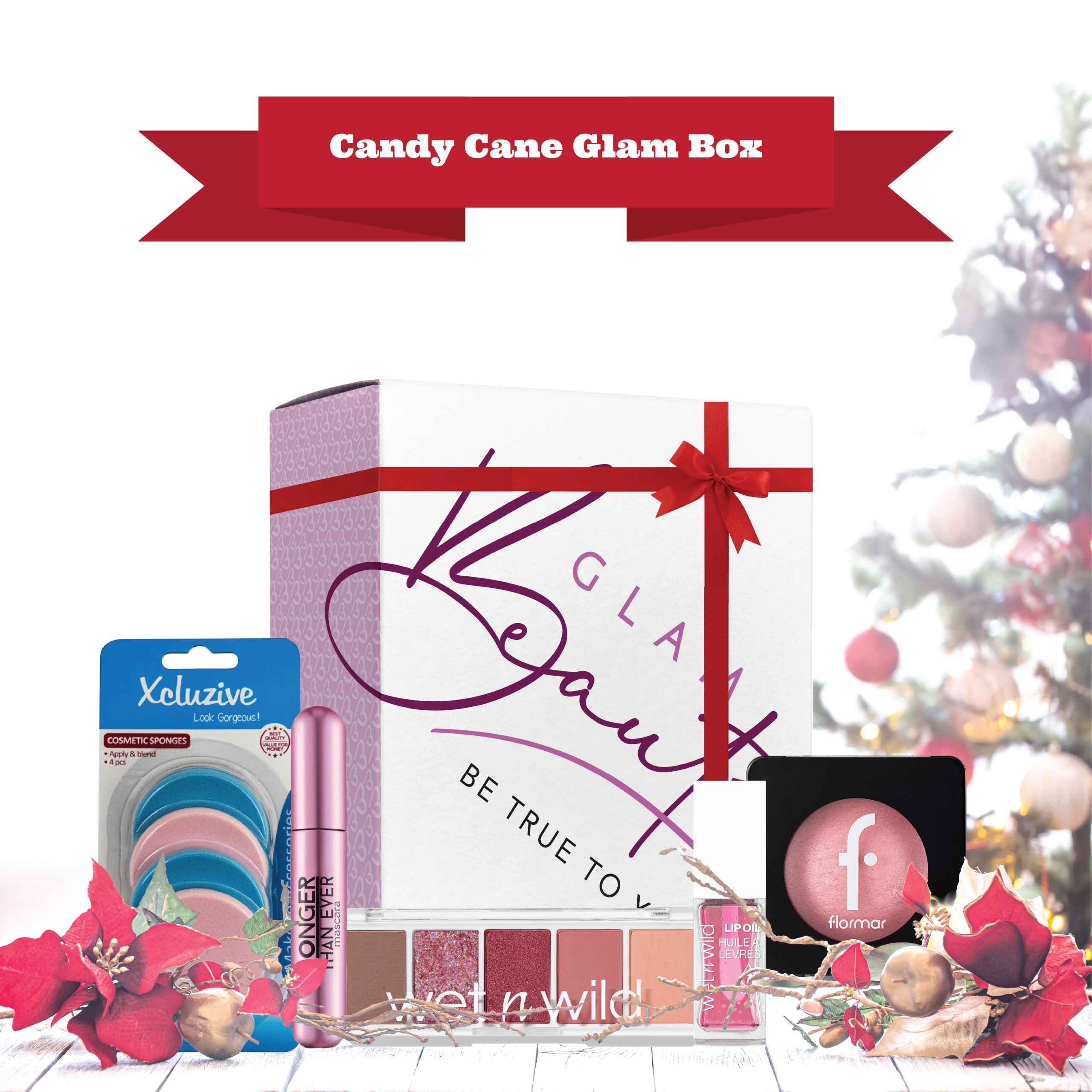 Glambeaute Christmas Value Pack_Candy Cane Glam Box