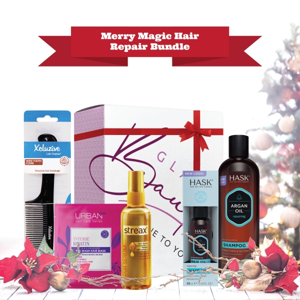 Glambeaute Christmas Value Pack_Merry Magic Hair Repair Bundle